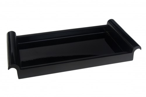 LAQ Design Tablett rechteckig Holz mit Pianolack überzogen 31 x 15 cm