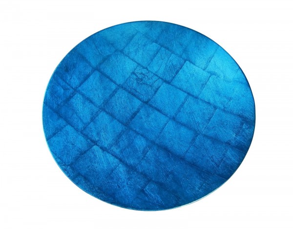Schale, 30 oder 40cm, Blau auf ECHTEM Blattsilber